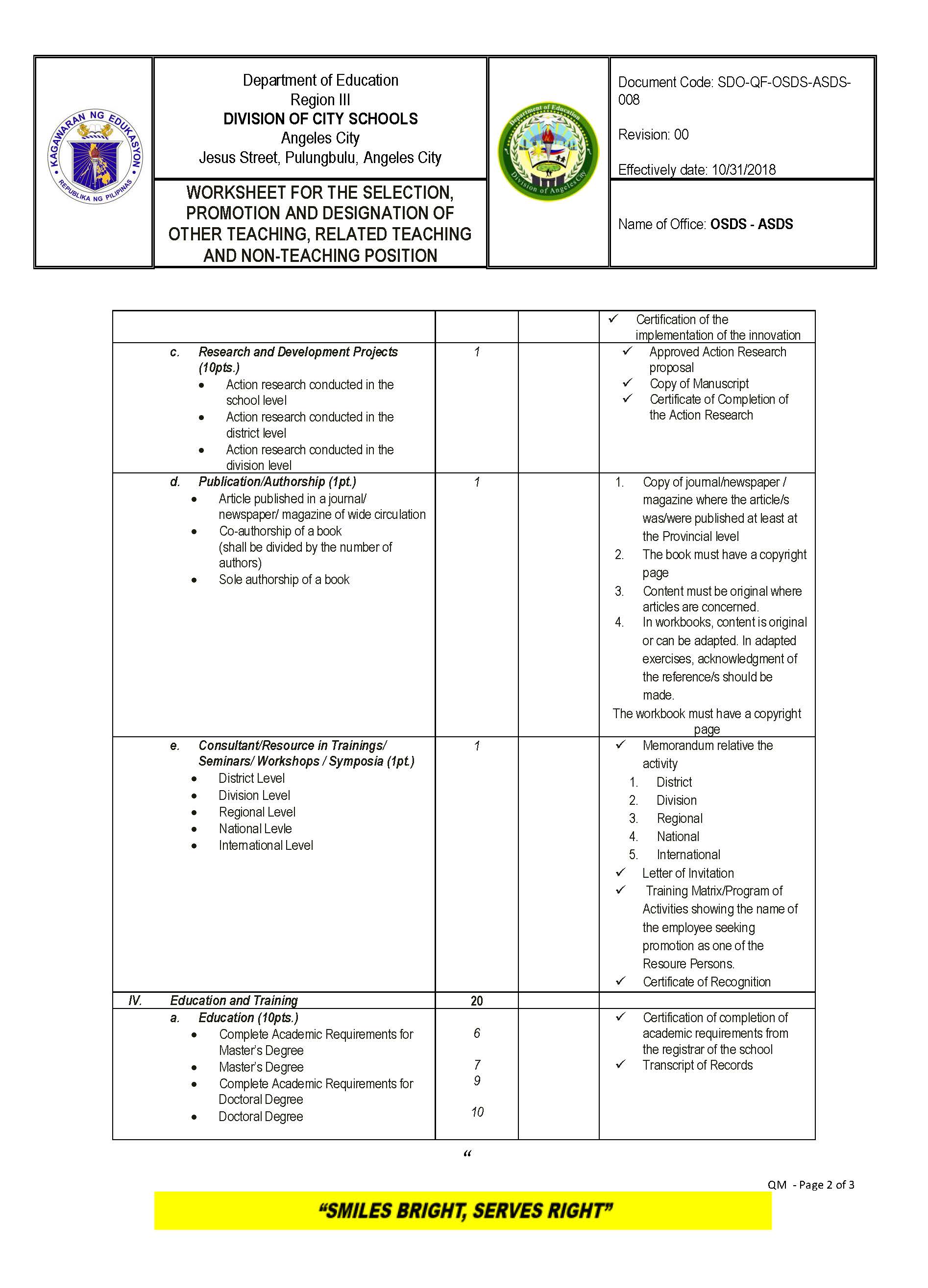 Non Teaching Level 1 Page 2